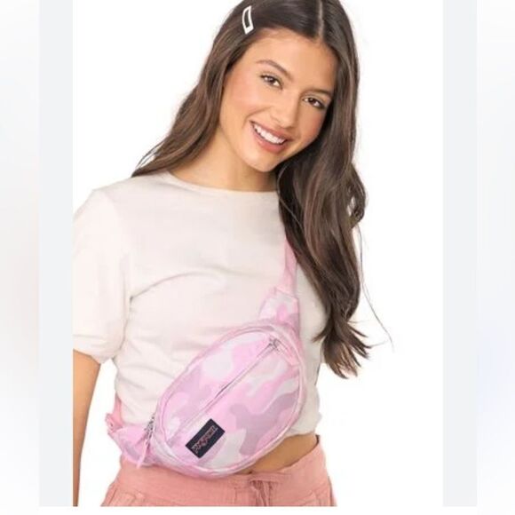 JanSport Fifth Avenue Pink Camo Waist Pack Fanny Pack - Picture 1 of 4